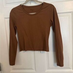 No Boundaries Brown Long Sleeve Top